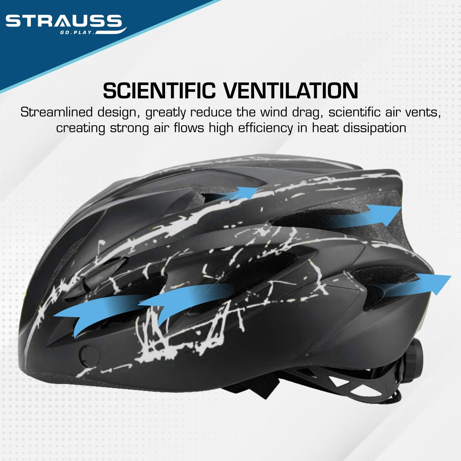 Strauss Cycling Helmet - Includes detachable magnetic goggles