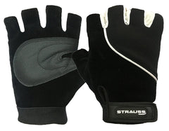 Strauss Comfort Velvet Stretch Cut Finger Gloves, Small (Black)