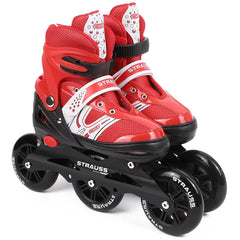 Strauss Red Inline Skates - Ideal for boys and girls