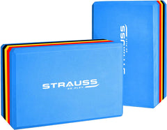 Strauss Yoga Block (Multicolor), Pair