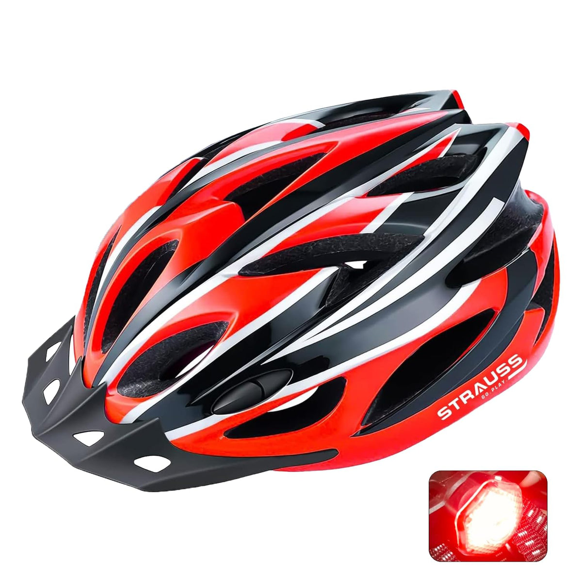 Strauss Cycling Helmet - Visibility Feature for Safer Rides