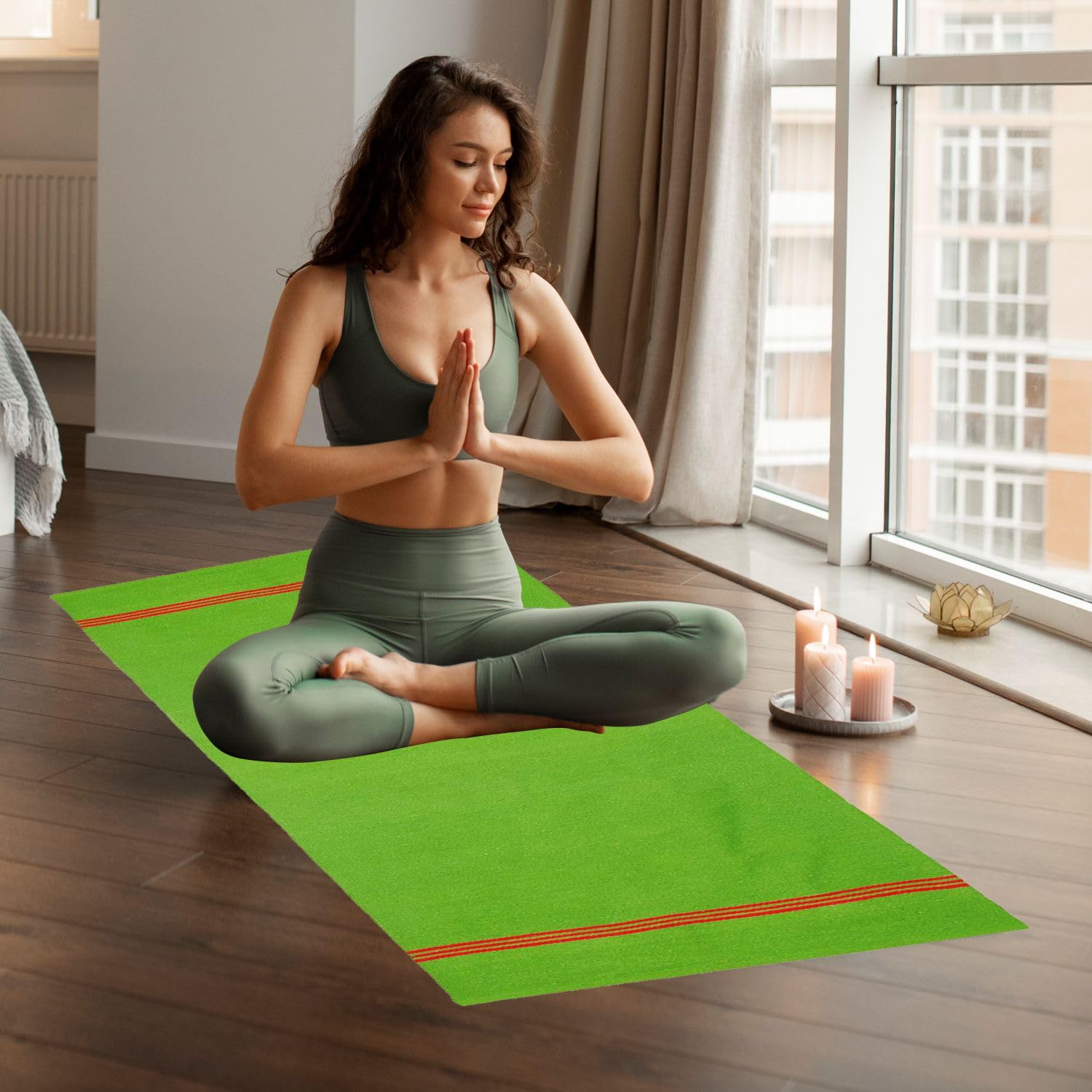 Strauss Cotton Yoga Mat - Ideal for yoga studio