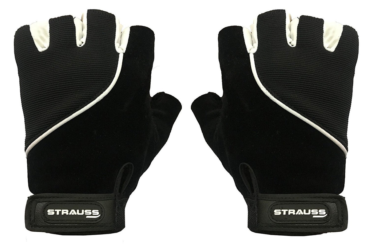 Strauss Comfort Velvet Stretch Cut Finger Gloves, Small (Black)