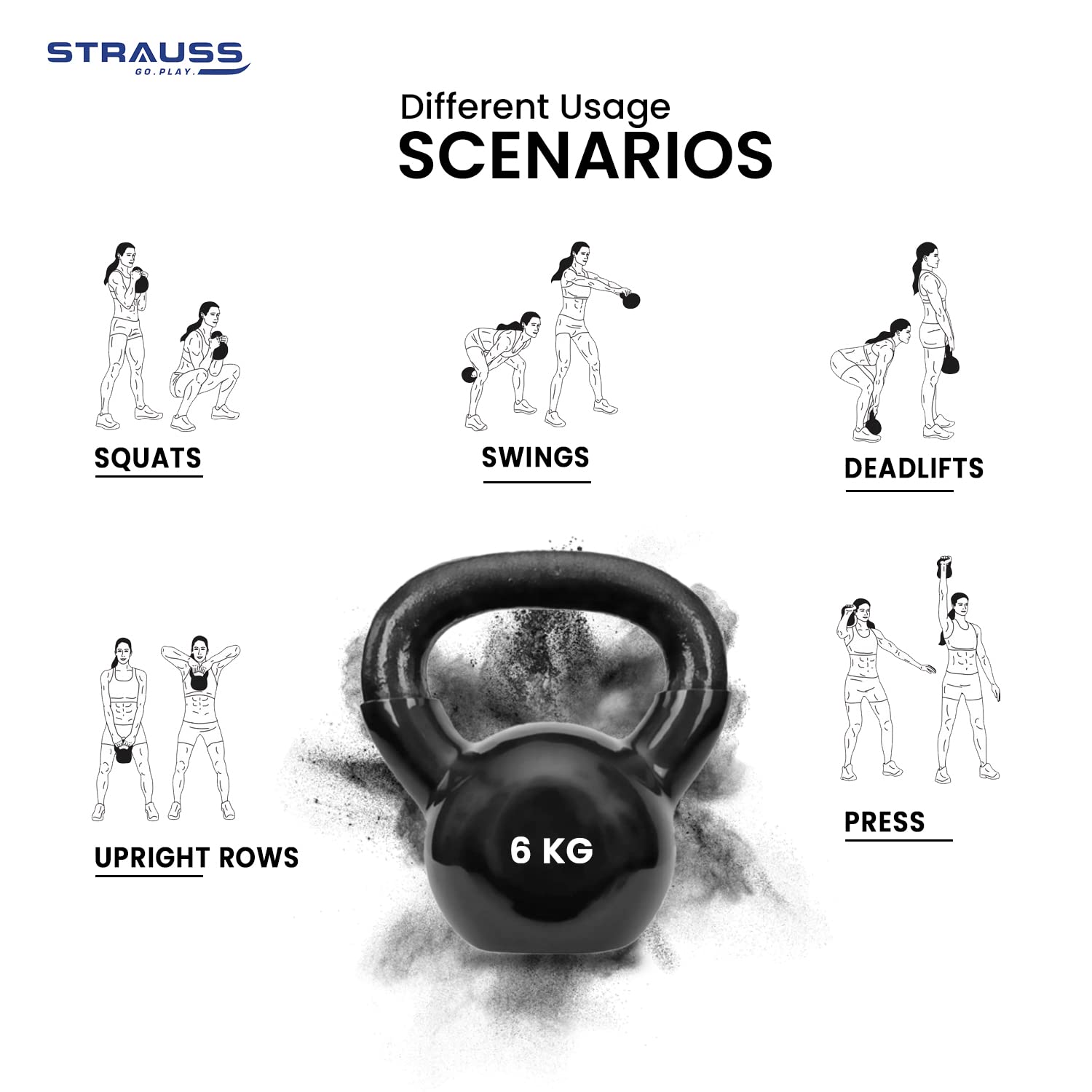 Strauss kettlebell - Compact design for easy storage