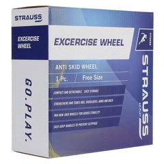 Strauss Double Exercise Wheel (Grey/Black)