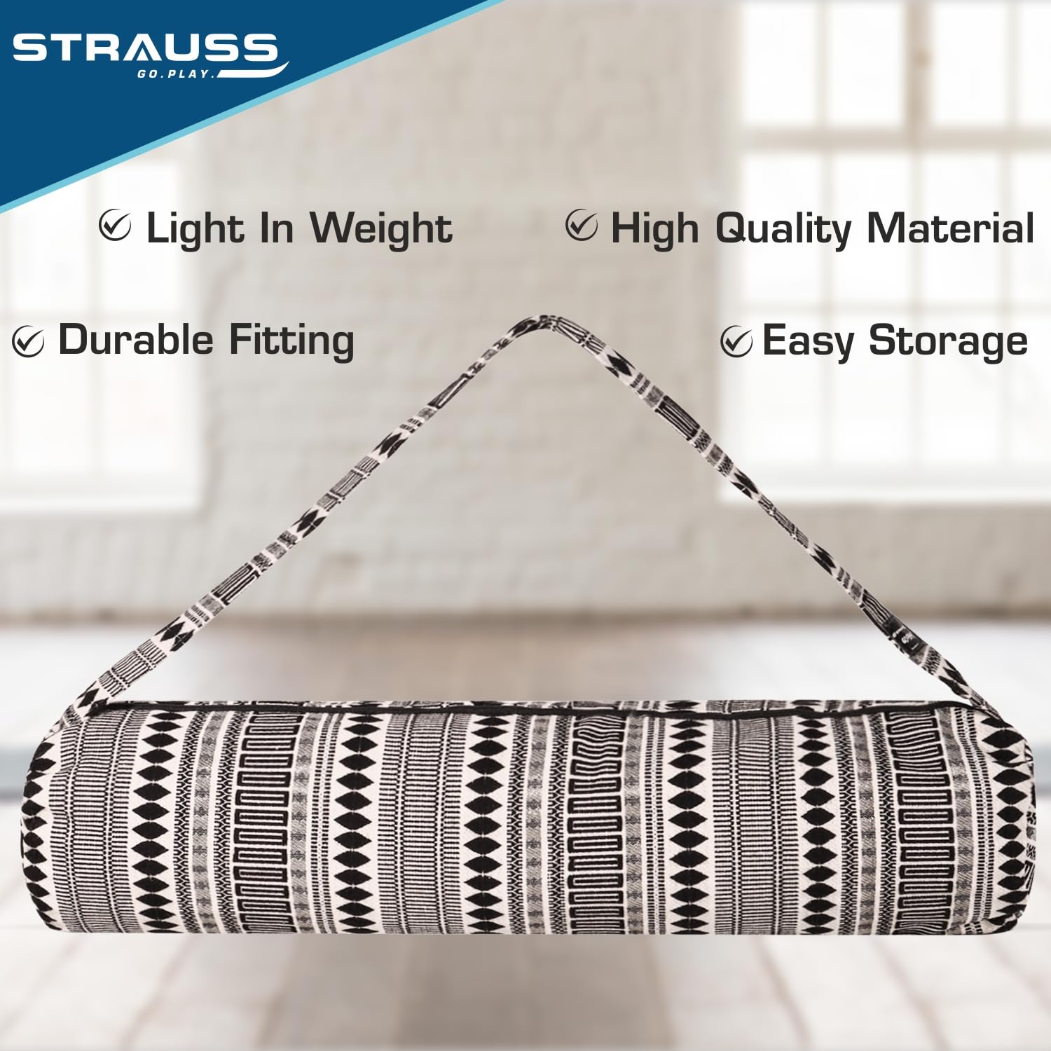 Strauss Jacquard Yoga Mat Bag - Stylish Design