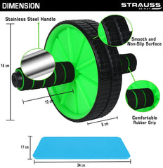 Strauss ab roller with knee mat - core strength training