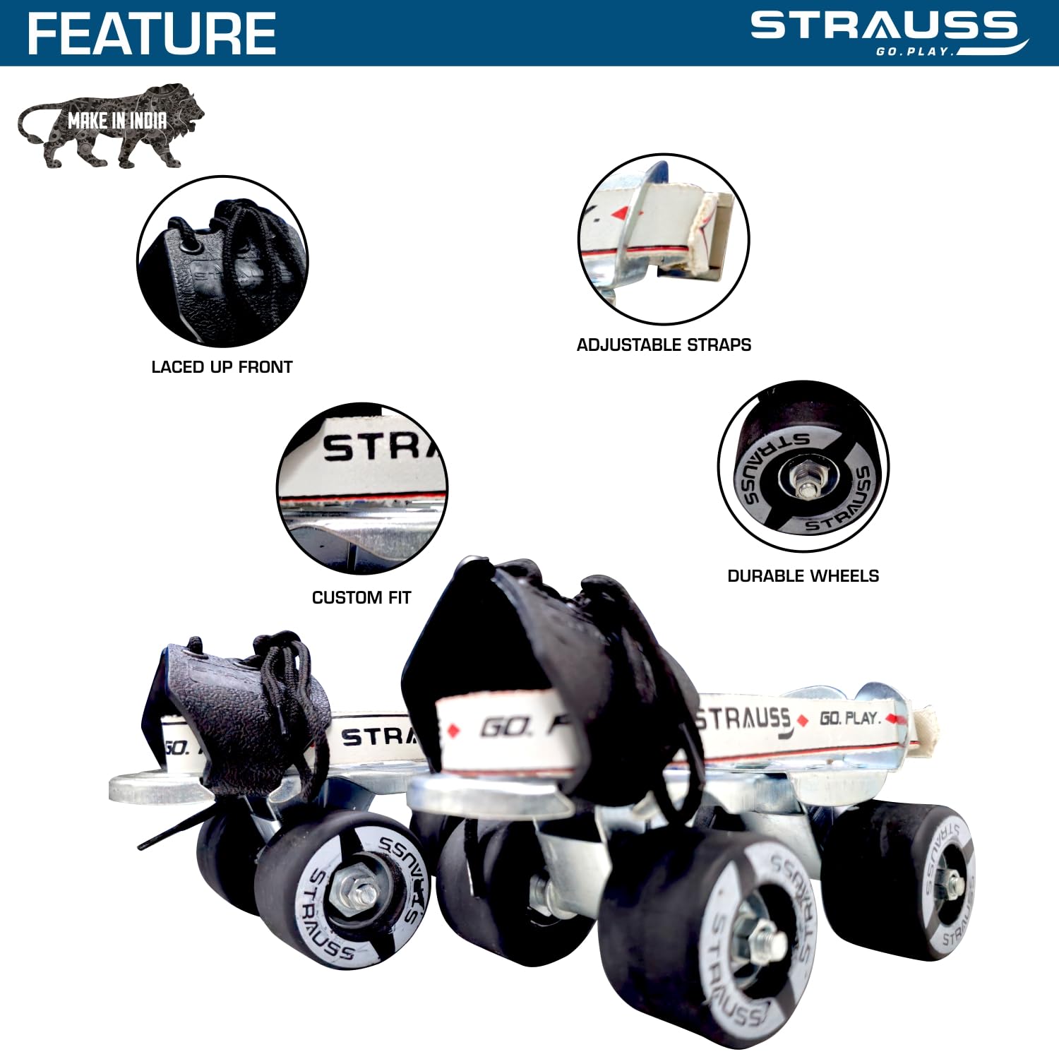 Strauss Tenacity Roller Skates - Smooth ride for beginners