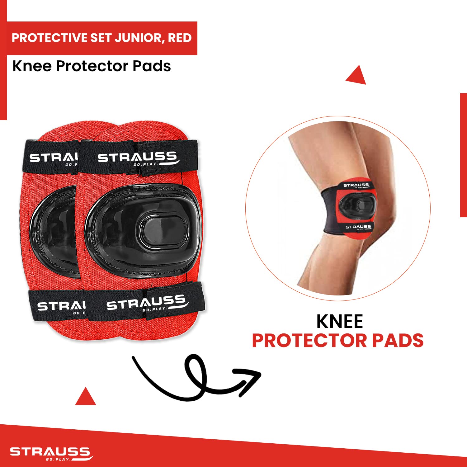 Strauss Elbow Pads - Safe Rollerblading Equipment for Kids