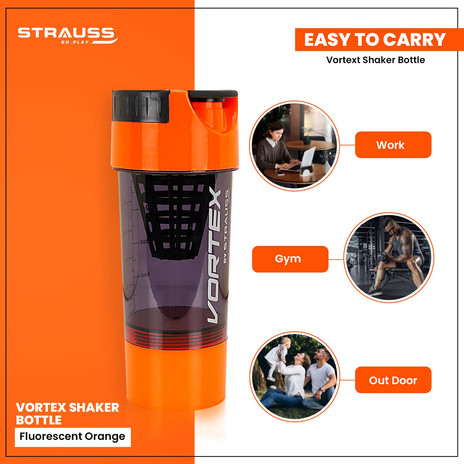 Strauss Vortex Shaker Bottle - Essential for Sports Events