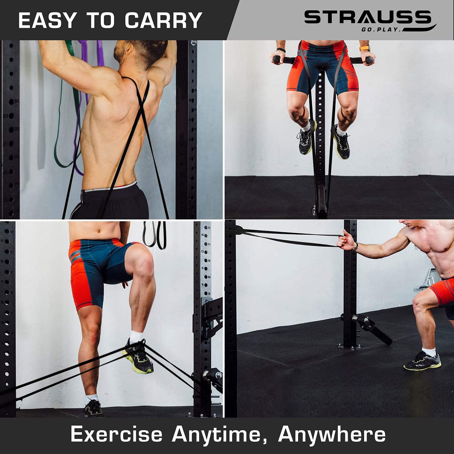 Strauss Resistance Band Pull Up Bands Ideal for Home and Gym for