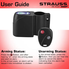 Strauss Bicycle Wireless Security Alarm Lock and Bicyle Repair Toolkit