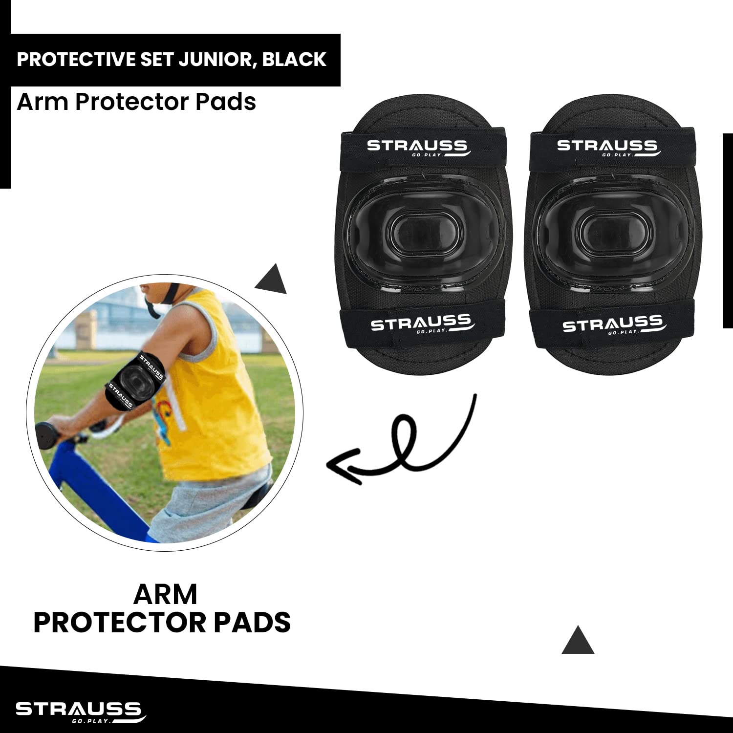 Strauss Knee Pads - Protective cycling gear for kids