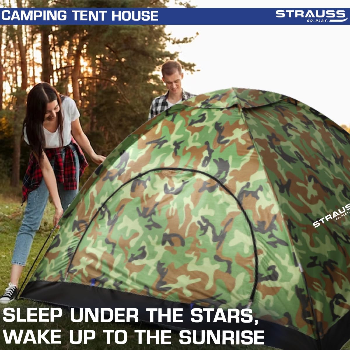 Strauss military color tent - trekking companion