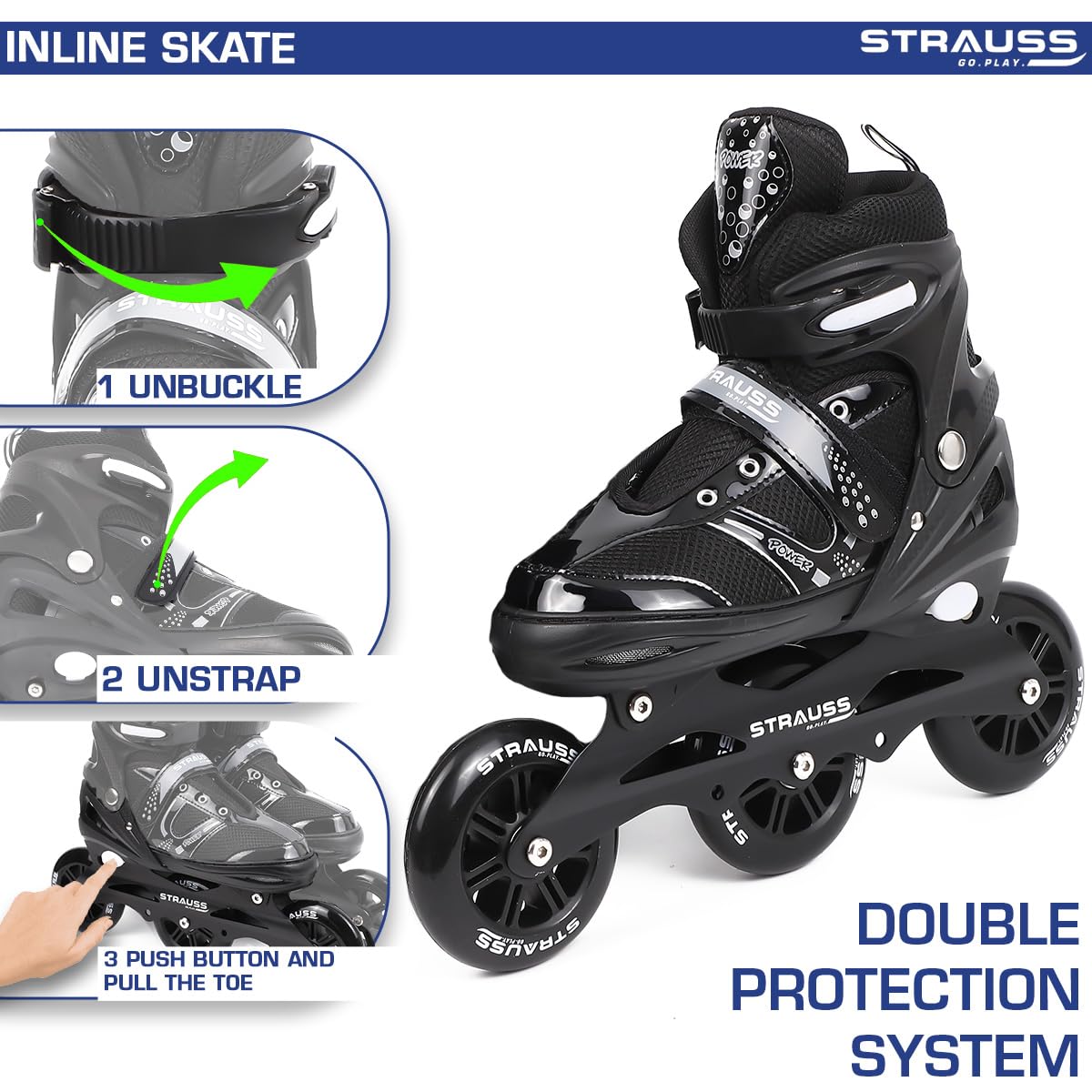 Strauss Sports Inline Skates - Comfort and adventure