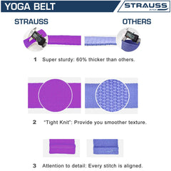 Strauss Yoga Belt, 6 Feet (Purple)