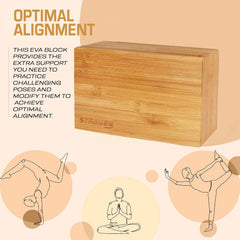 Strauss Wooden Yoga Block,Pair