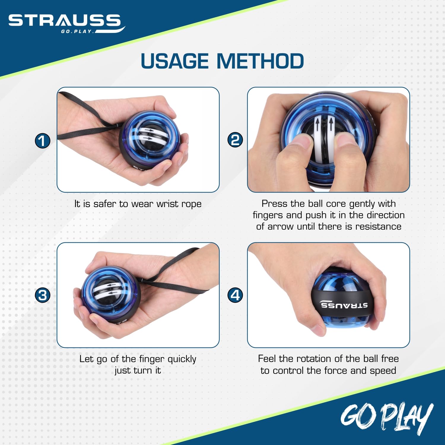 Strauss Wrist Gyro Ball - Rehabilitation