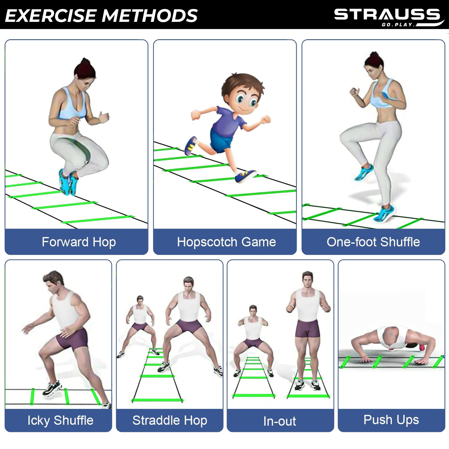 Agility Ladder Ab Ladder Workout Strauss Agility Ladder 2M Speed
