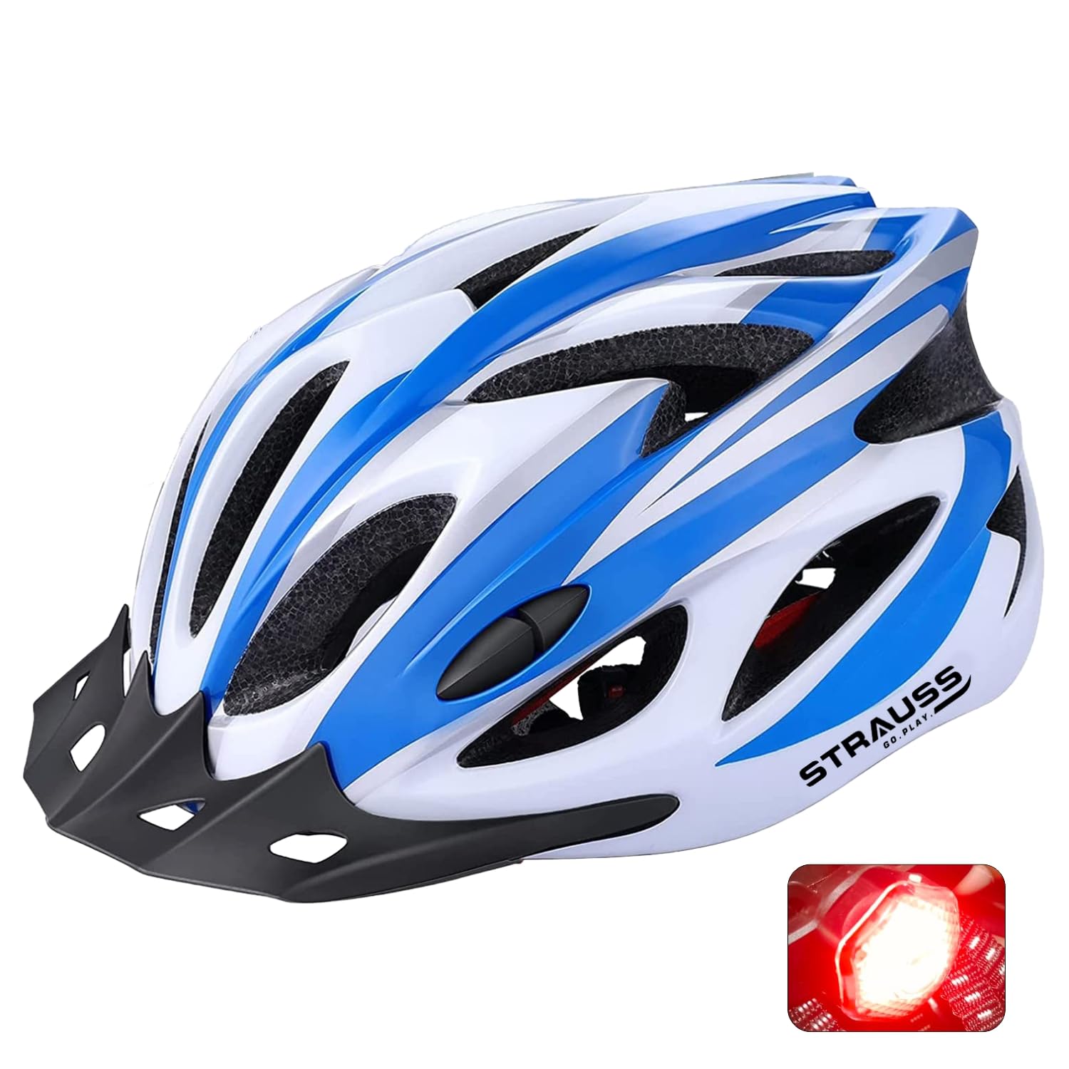 Strauss Cycling Helmet - Adjustable Strap for All Head Sizes