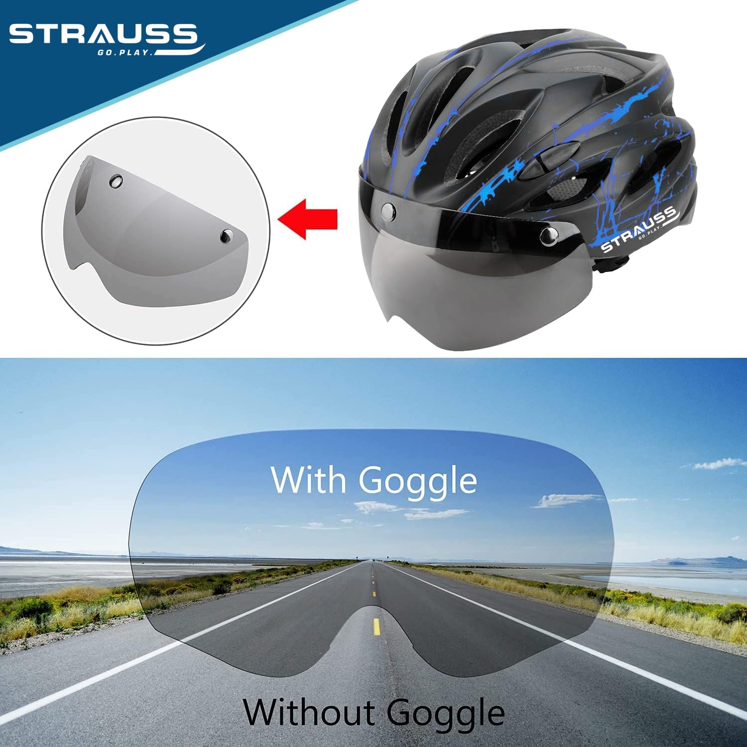 Strauss Cycling Helmet - Comfortable fit for men and women