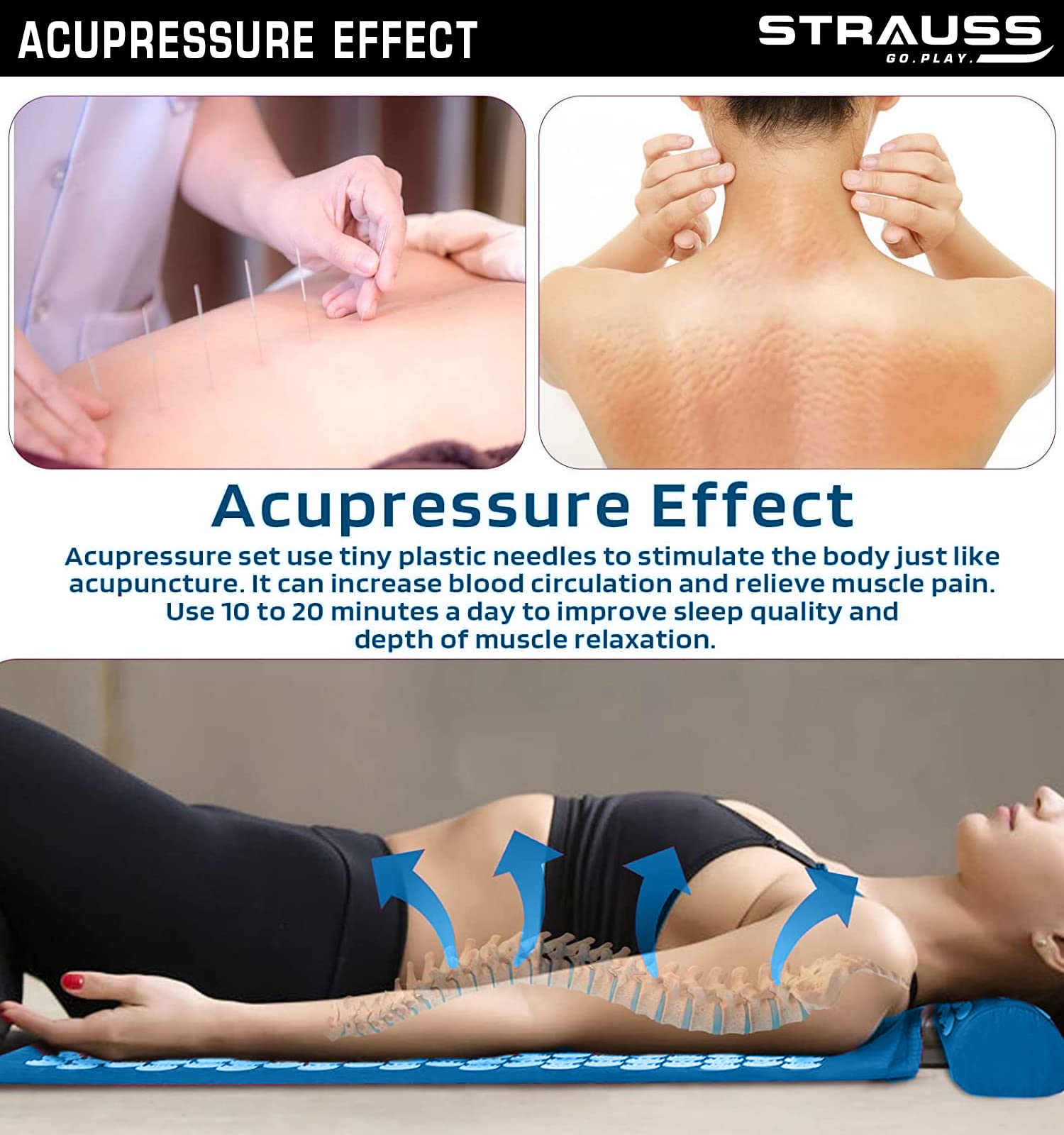 thumbnail image 2 of Lotus Acupressure Yoga Mat Spikes Lightweight Fitn... - Vicedeal 2 of 10