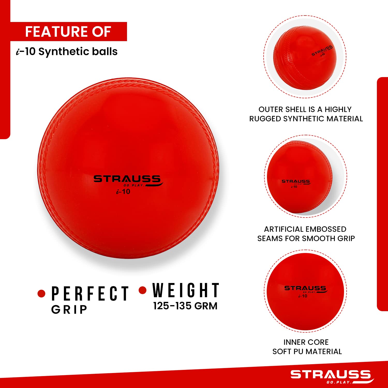 Strauss synthetic balls - perfect for matches