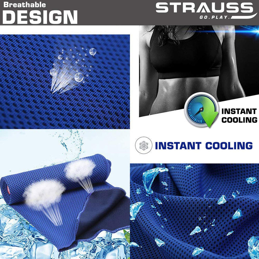 STRAUSS Anti-Microbial Sports Cooling Hand Towel | Microfiber Cloth ...