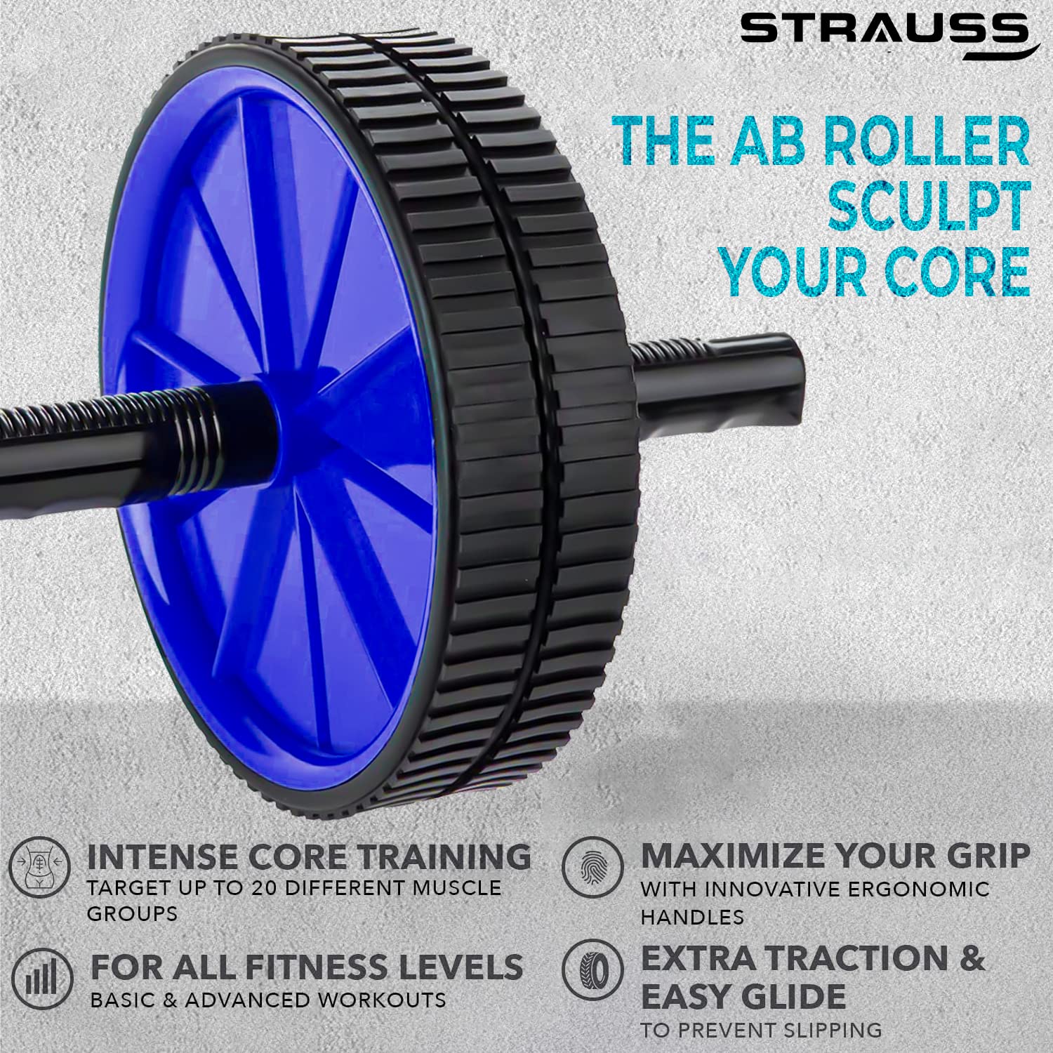 Flipkart Ab Wheels And Trainers Strauss Double Wheel Ab Exercise