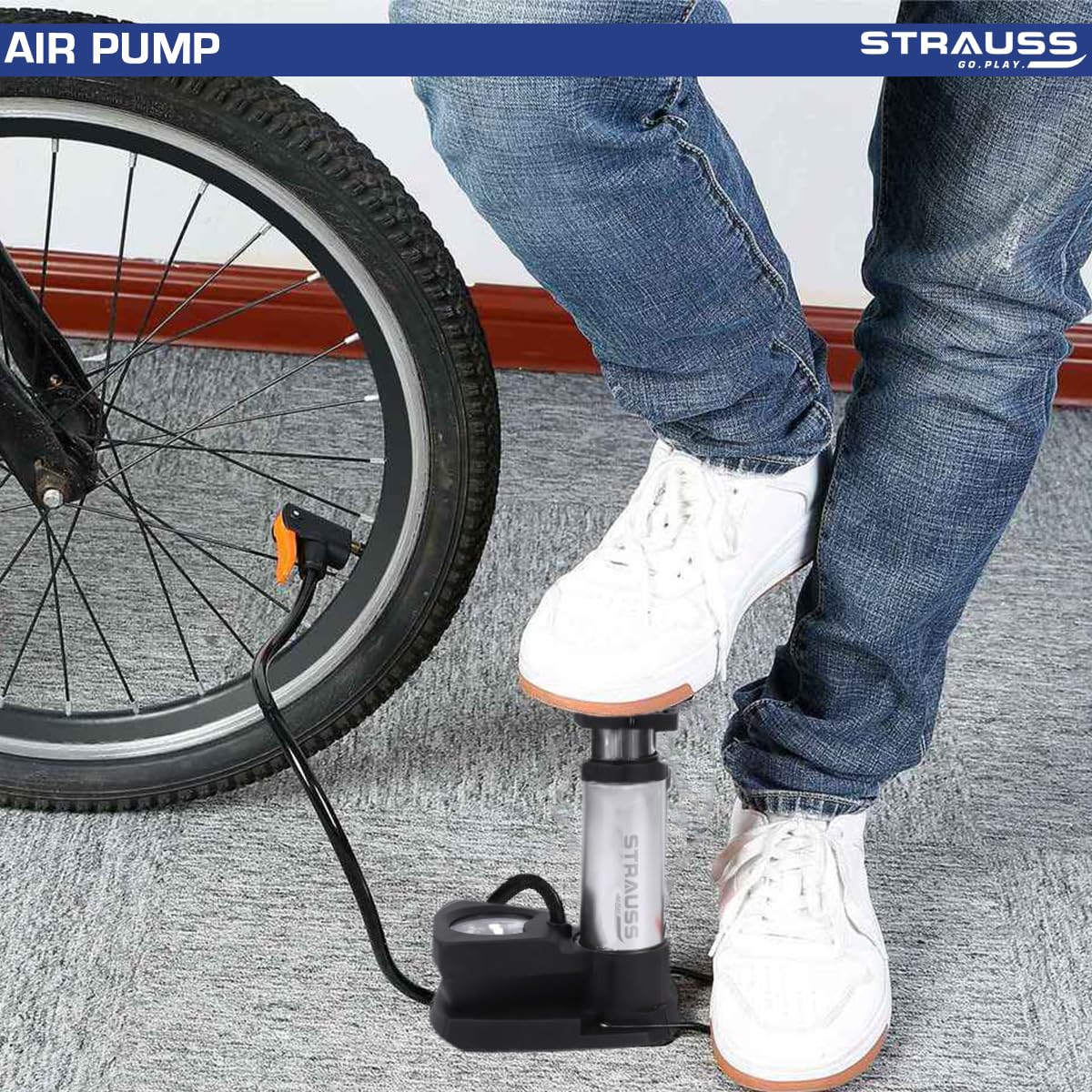 Strauss High Pressure Pump - Bike tire inflation