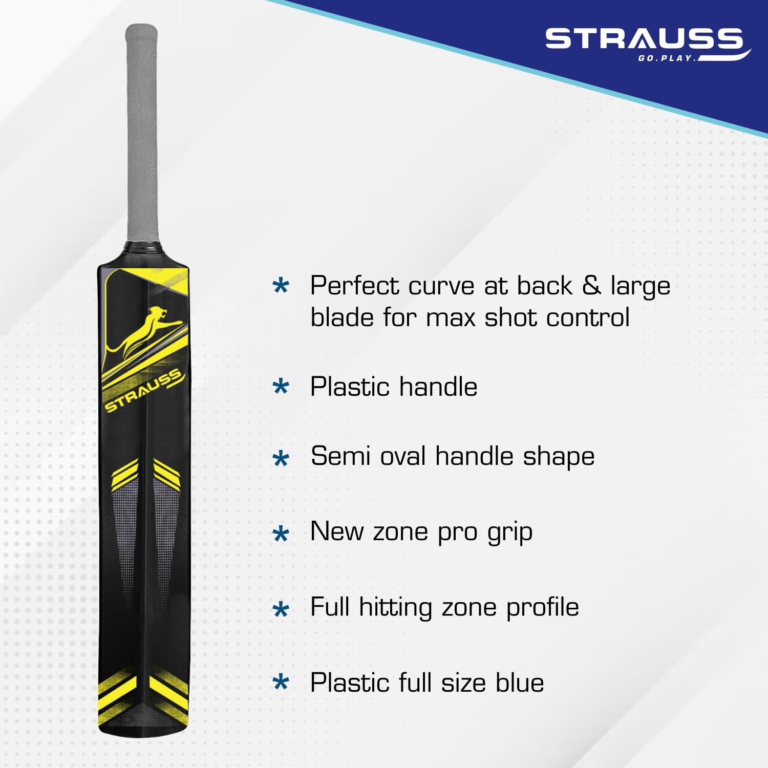 Strauss Valor Cricket Bat - Stylish yellow design for all ages