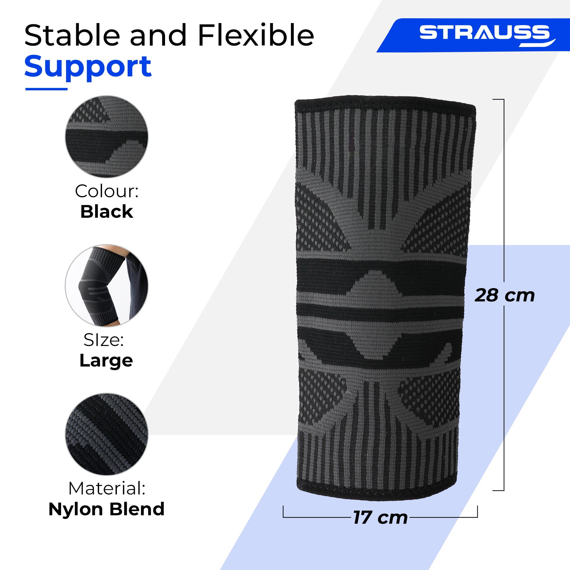 Strauss Sports large elbow support - breathable design