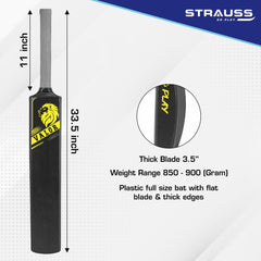 Strauss Valor Cricket Bat - Durable plastic for beach cricket