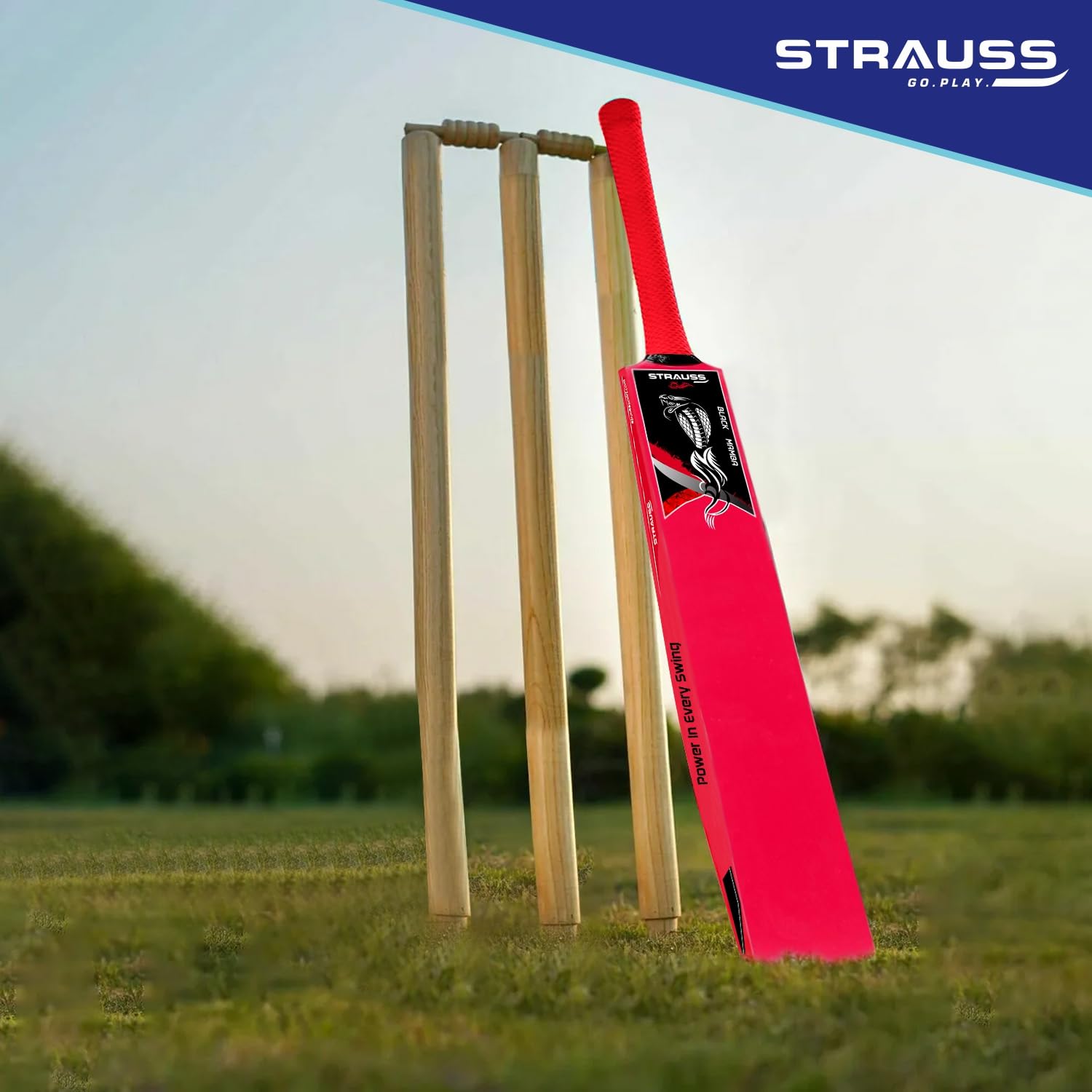 Strauss Black Mamba Cricket Bat - Tennis ball cricket match