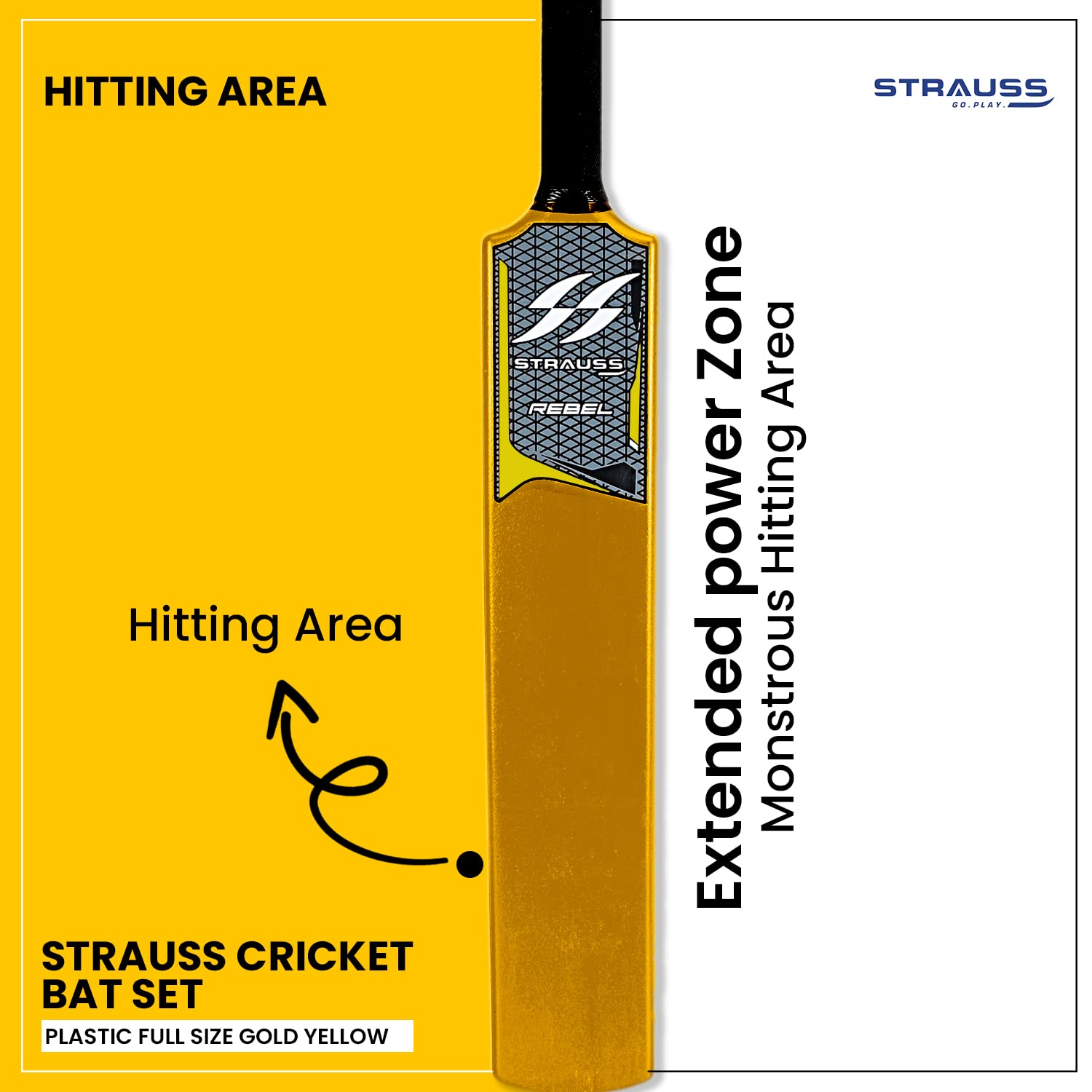 Strauss Cricket Bat - Ideal for tennis ball play