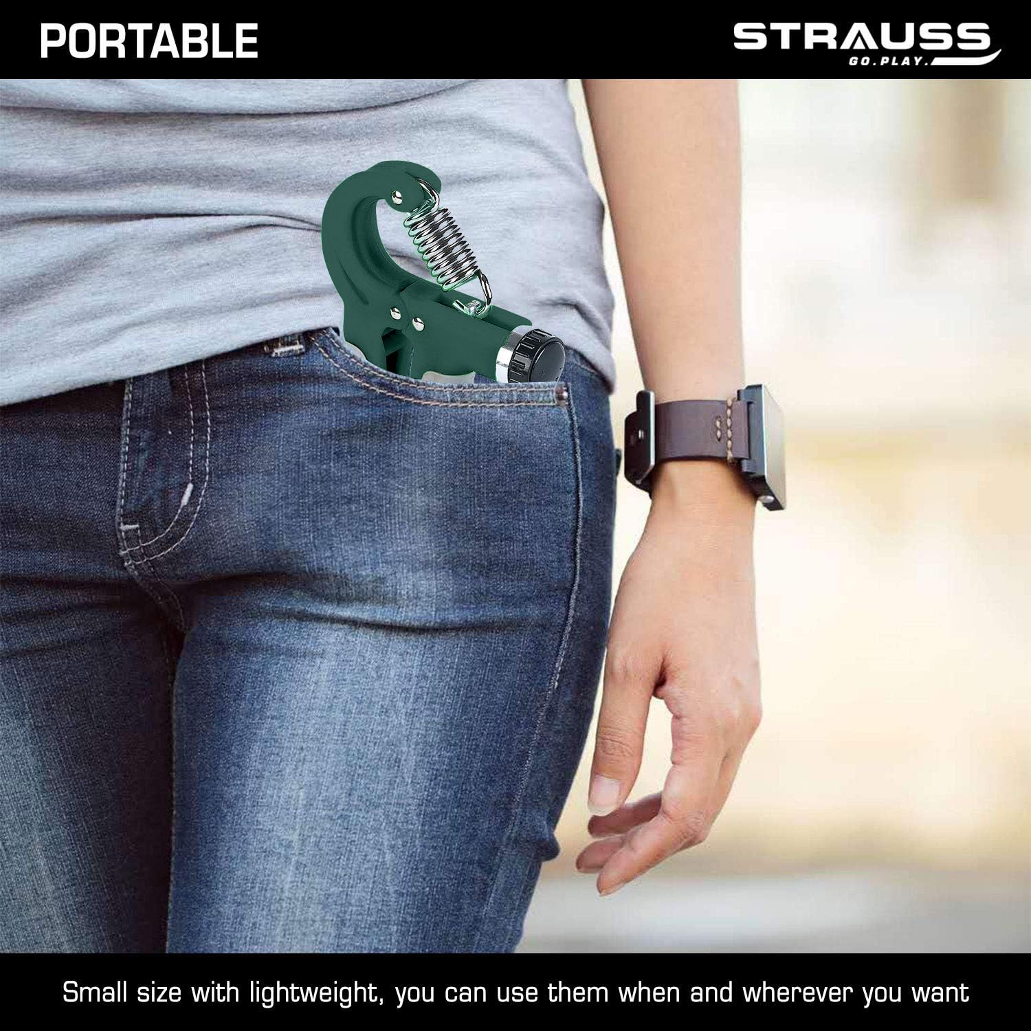 Strauss adjustable hand grip - gym training aide