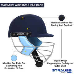 Strauss Cricket Helmet - Comfortable and secure ear protection