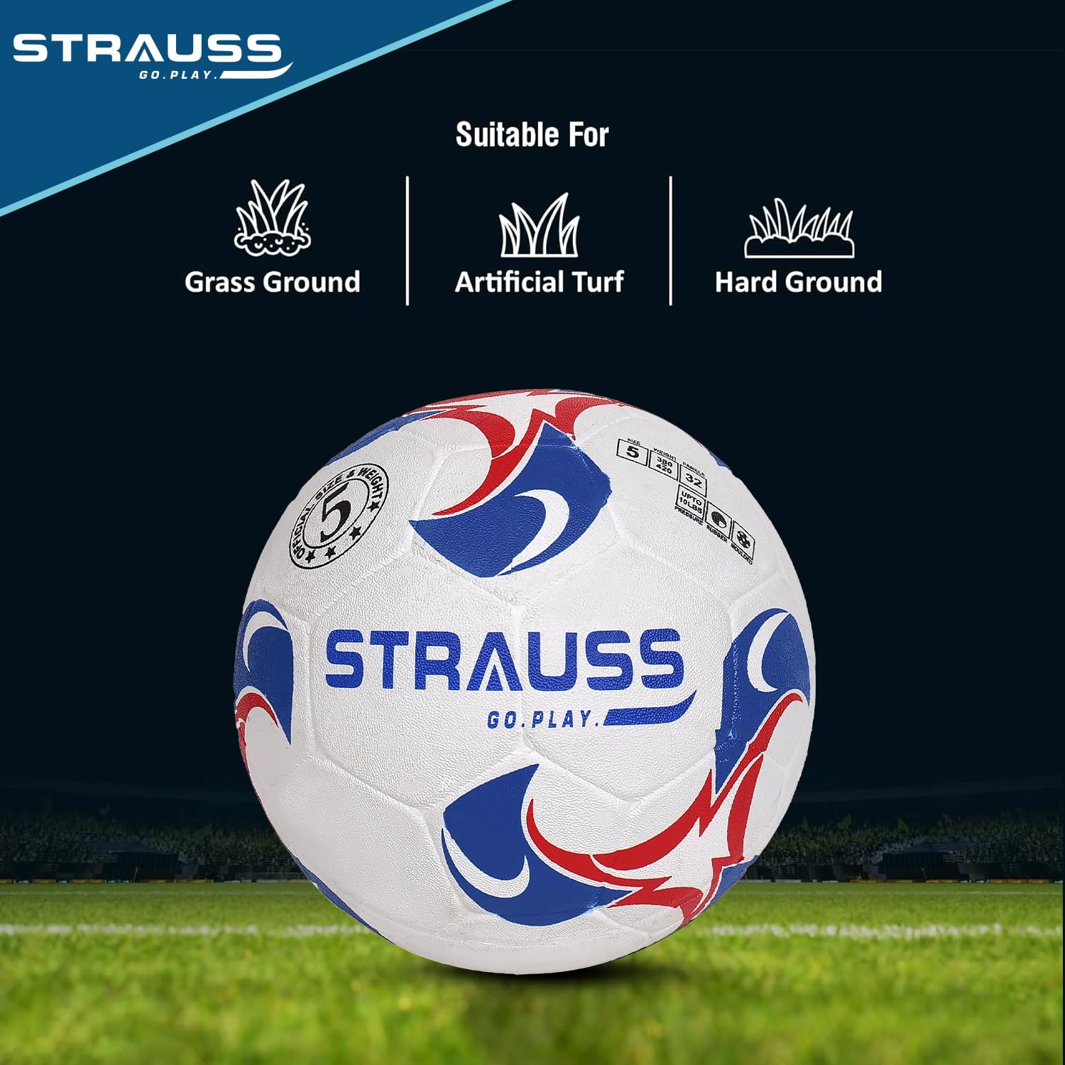 Strauss Rubberized Football - youth soccer practice