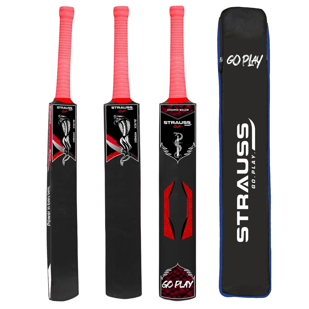 Strauss Sports Black Mamba Bat - Combination with bat cover