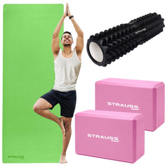 STRAUSS Multicolor Yoga Equipment - Comprehensive Workout