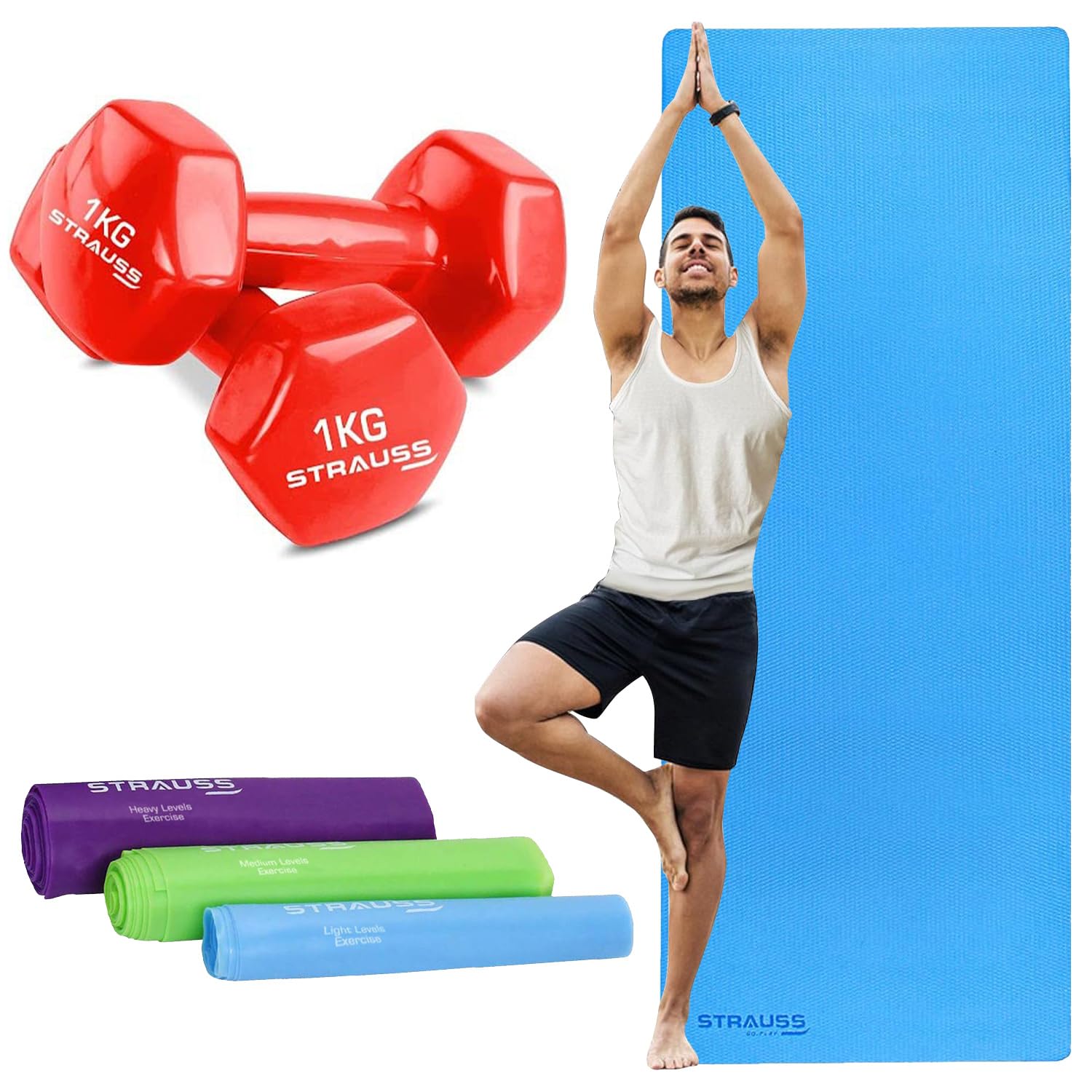 Strauss Yoga Set - Ideal for home workout sessions