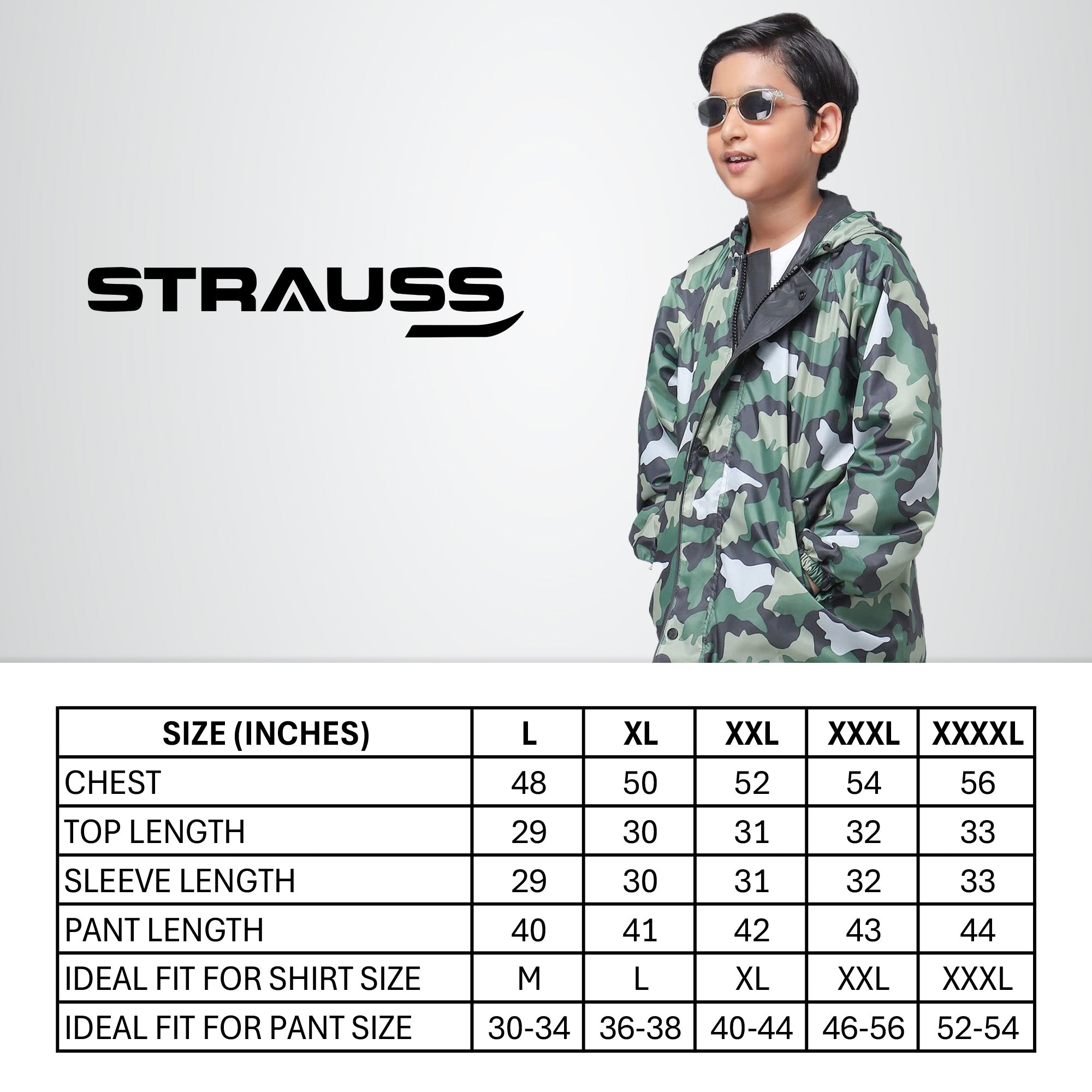 Strauss Sports kids raincoat - outdoor adventure wear