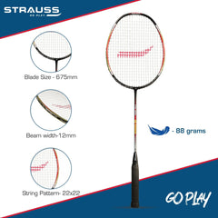 Strauss Sports Pace-7000 Racket - Excellent for beginners