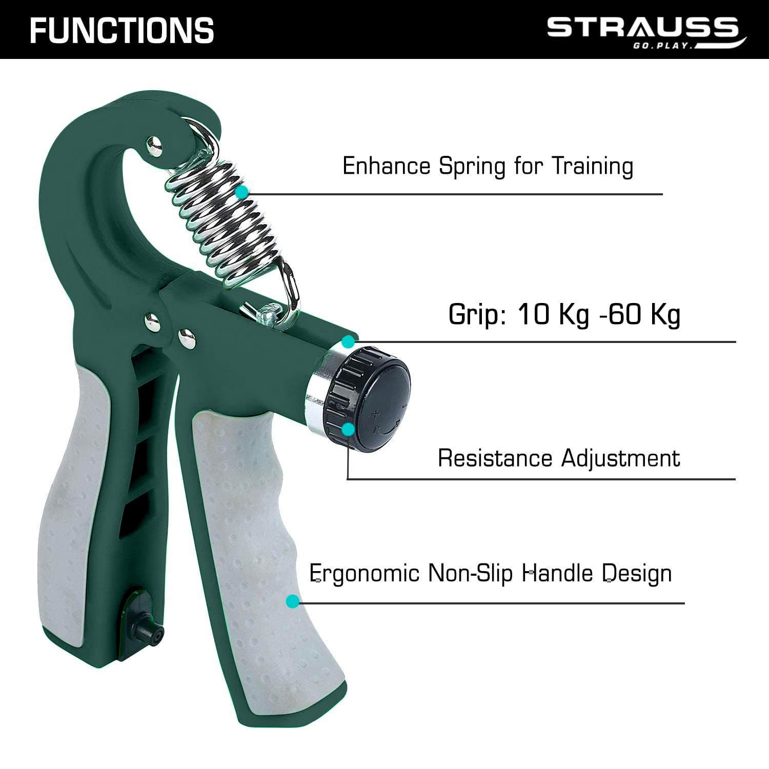 Strauss hand grip - ergonomic exercise equipment