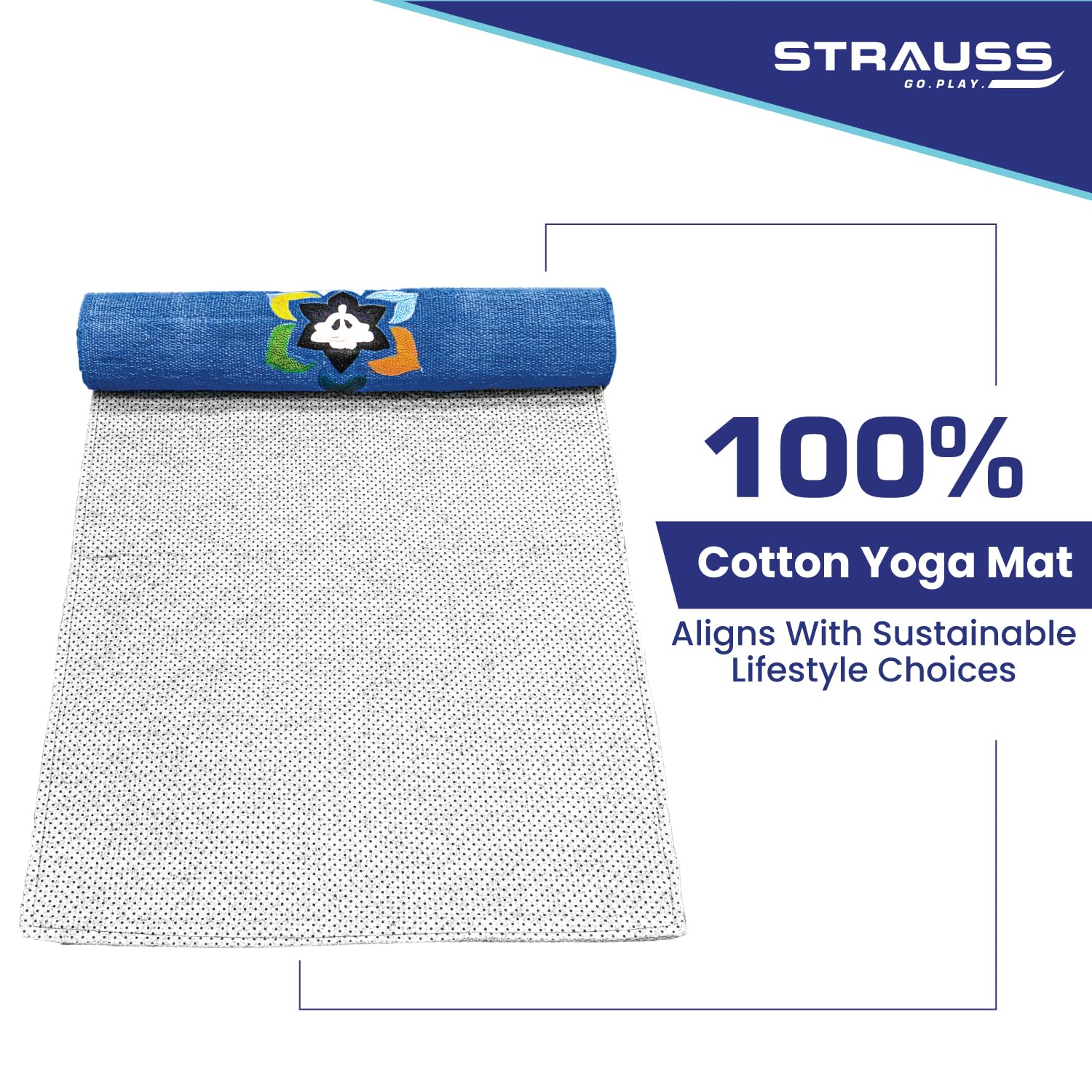 Strauss pure cotton yoga mat - pilates class