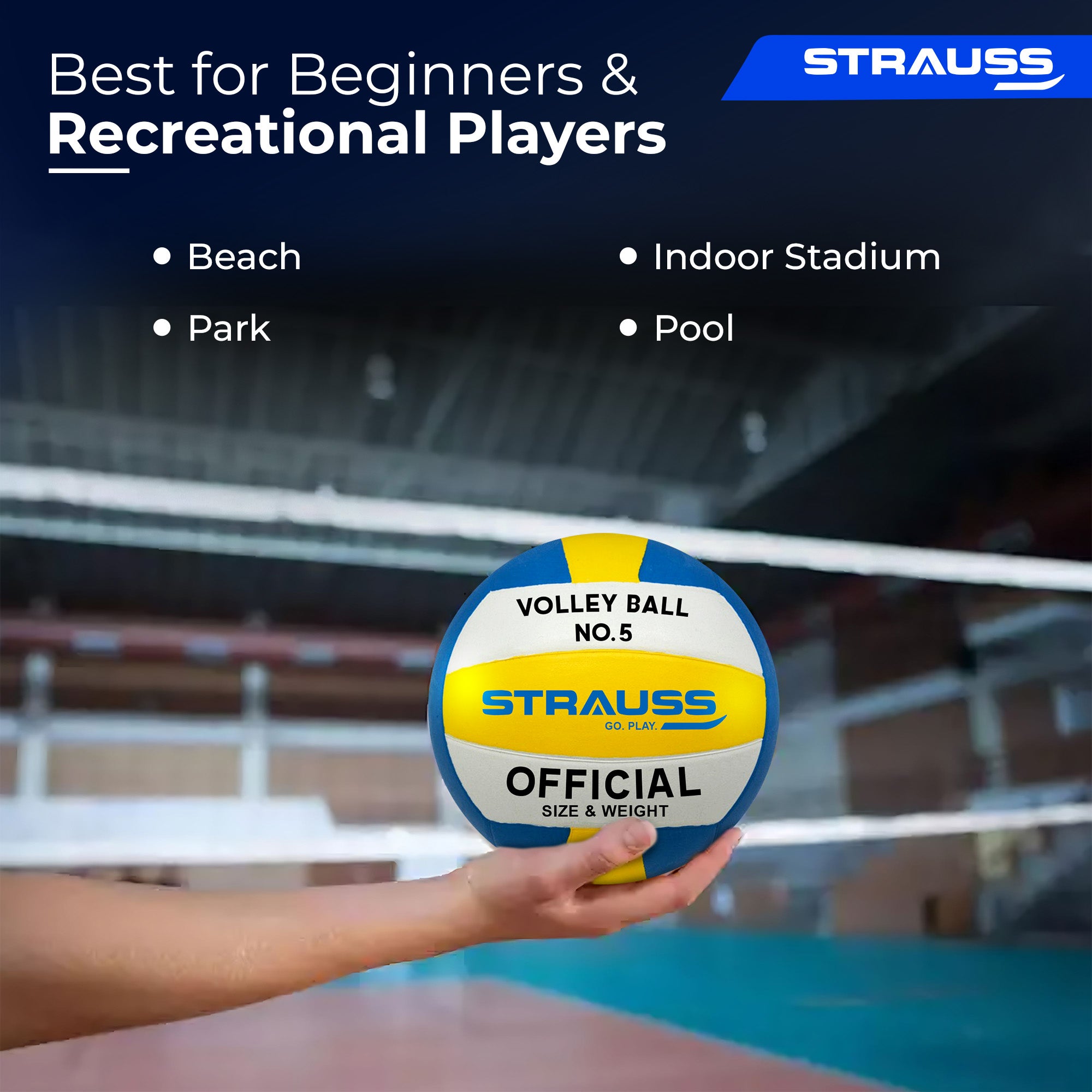 Strauss Sports volleyball - recreational family gathering