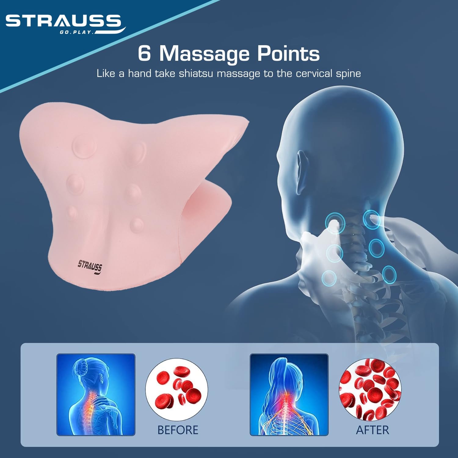 Strauss Cervical Pillow - Great for yoga practice