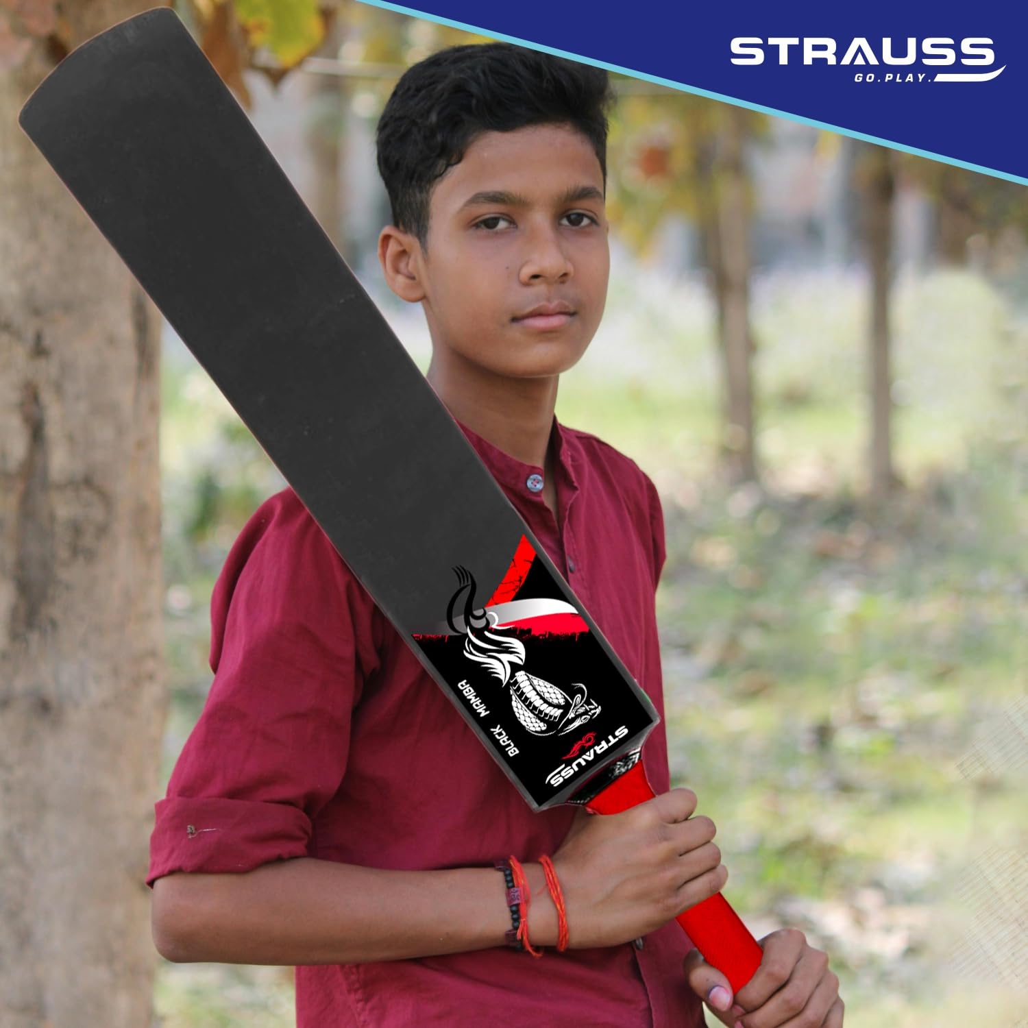 Strauss Sports Black Mamba Bat - Outdoor cricket matches