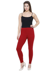 Nikshita Fashion Ankle Length Legging with Elasticated Waistband, (Free Size) (Red)