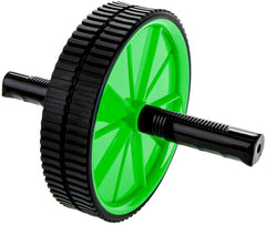 Strauss Premium Exercise wheel Ab Roller with PVC Handles, (Green)
